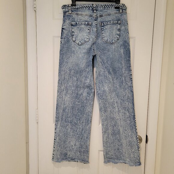 KENSIE Wide Leg Jeans w/ Rope Belt High Rise/Waist - Picture 11 of 12